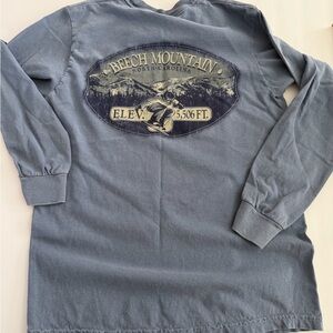 Comfort Colors Long Sleeve Shirt Slate Blue North Carolina Ski logo S Unisex